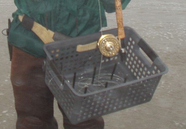 Detail showing stripping basket